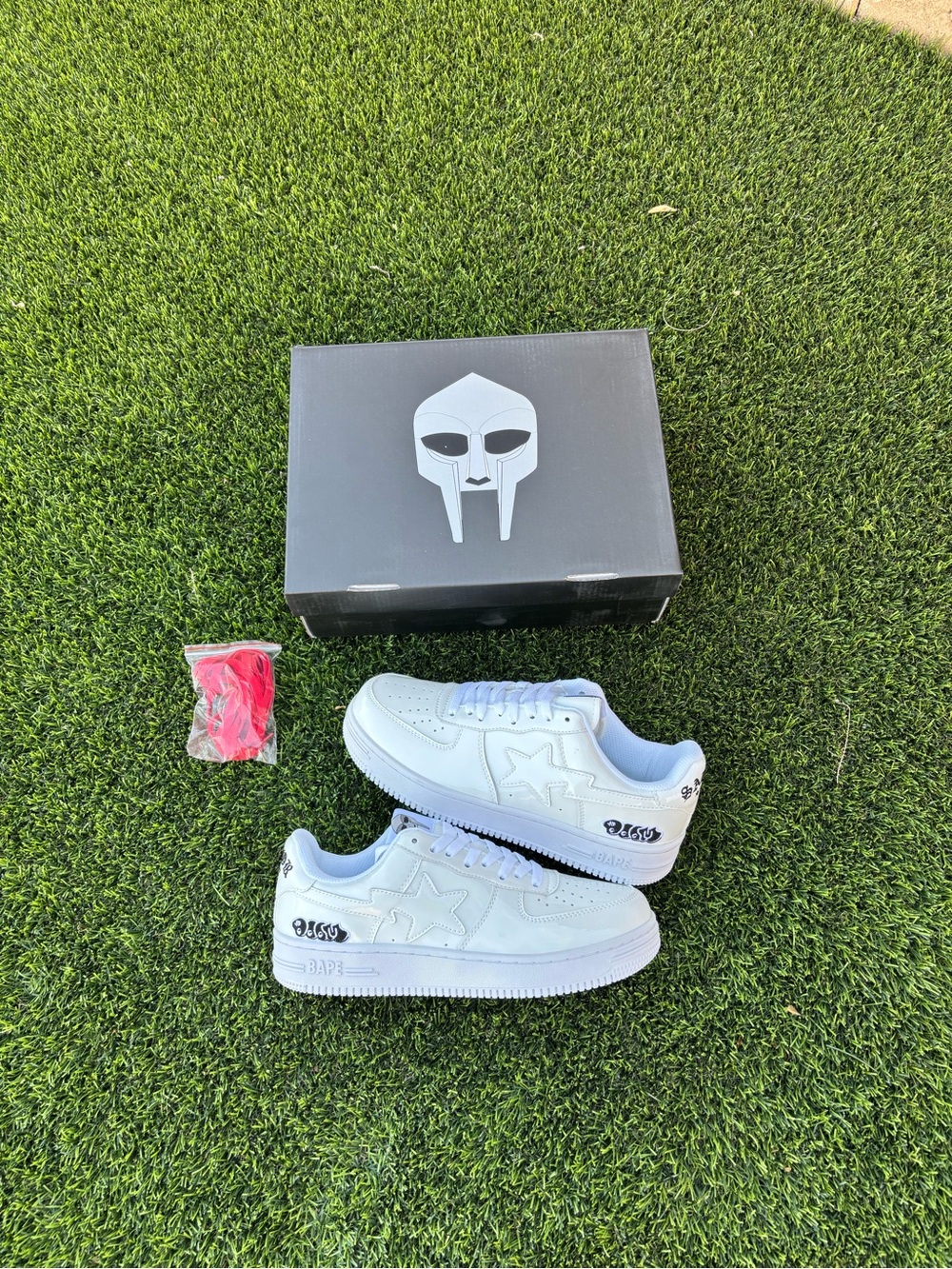 Bapesta x MF Doom White